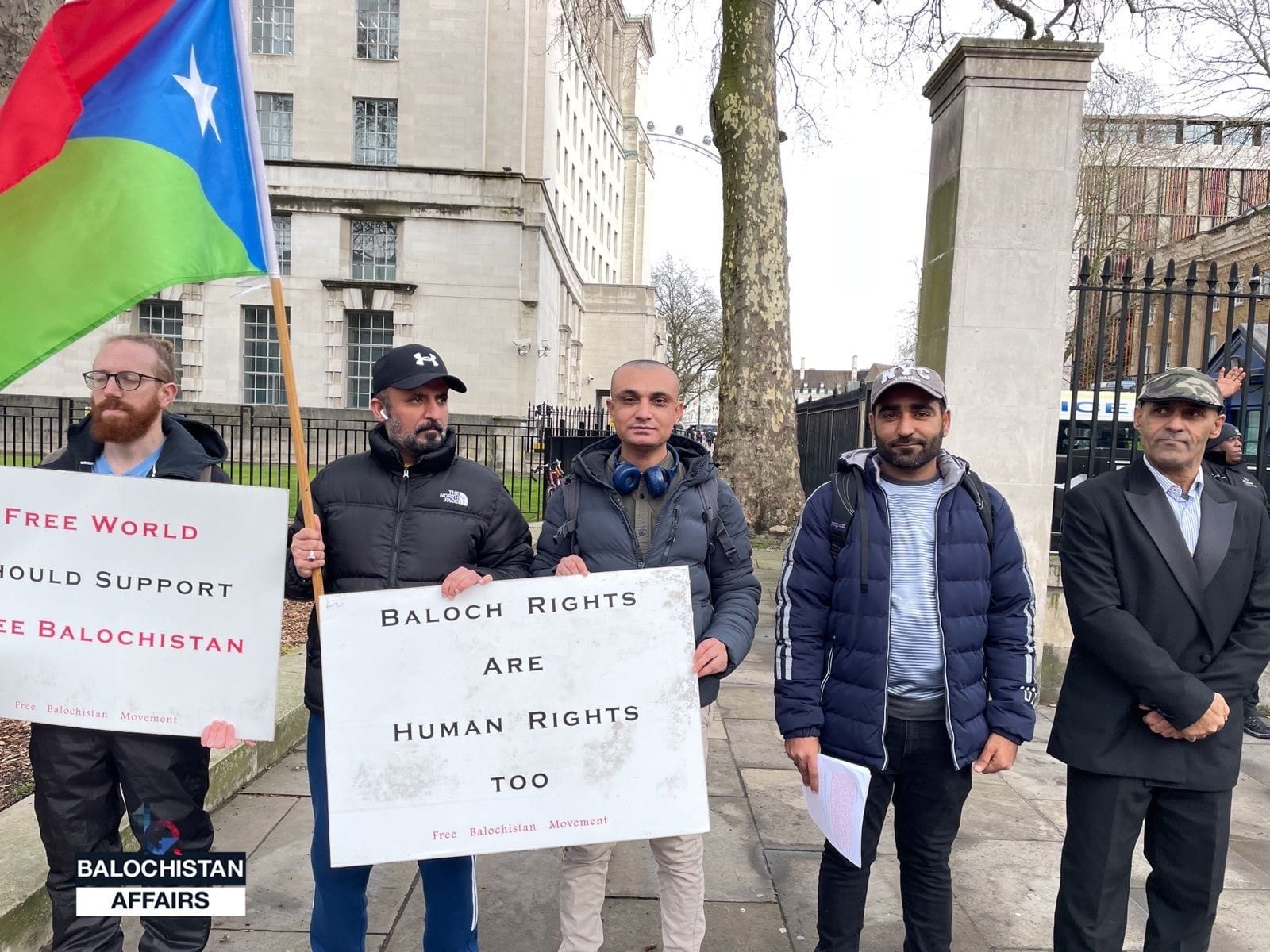 Aomar Karim on Balochistan human rights issue in a protest at 10 downing street London