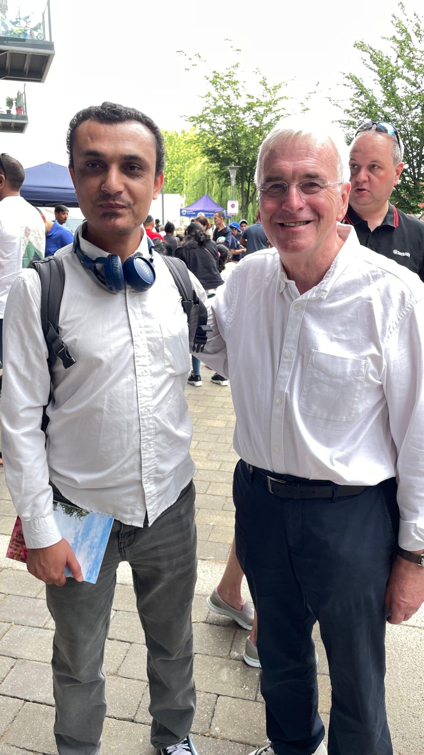 Aomar Karim meet with uk mps John McDonnell in London uk