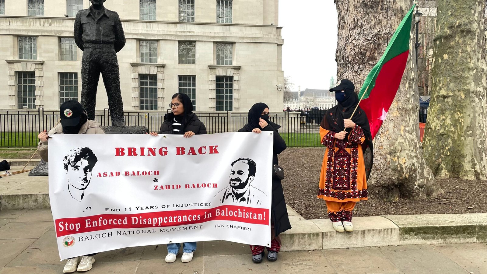 Baloch National Movement BNM Protest at 10 Downing Street on 23 March 2025 Demanding Justice for Enforced Disappearances in Balochistan 0786 scaled