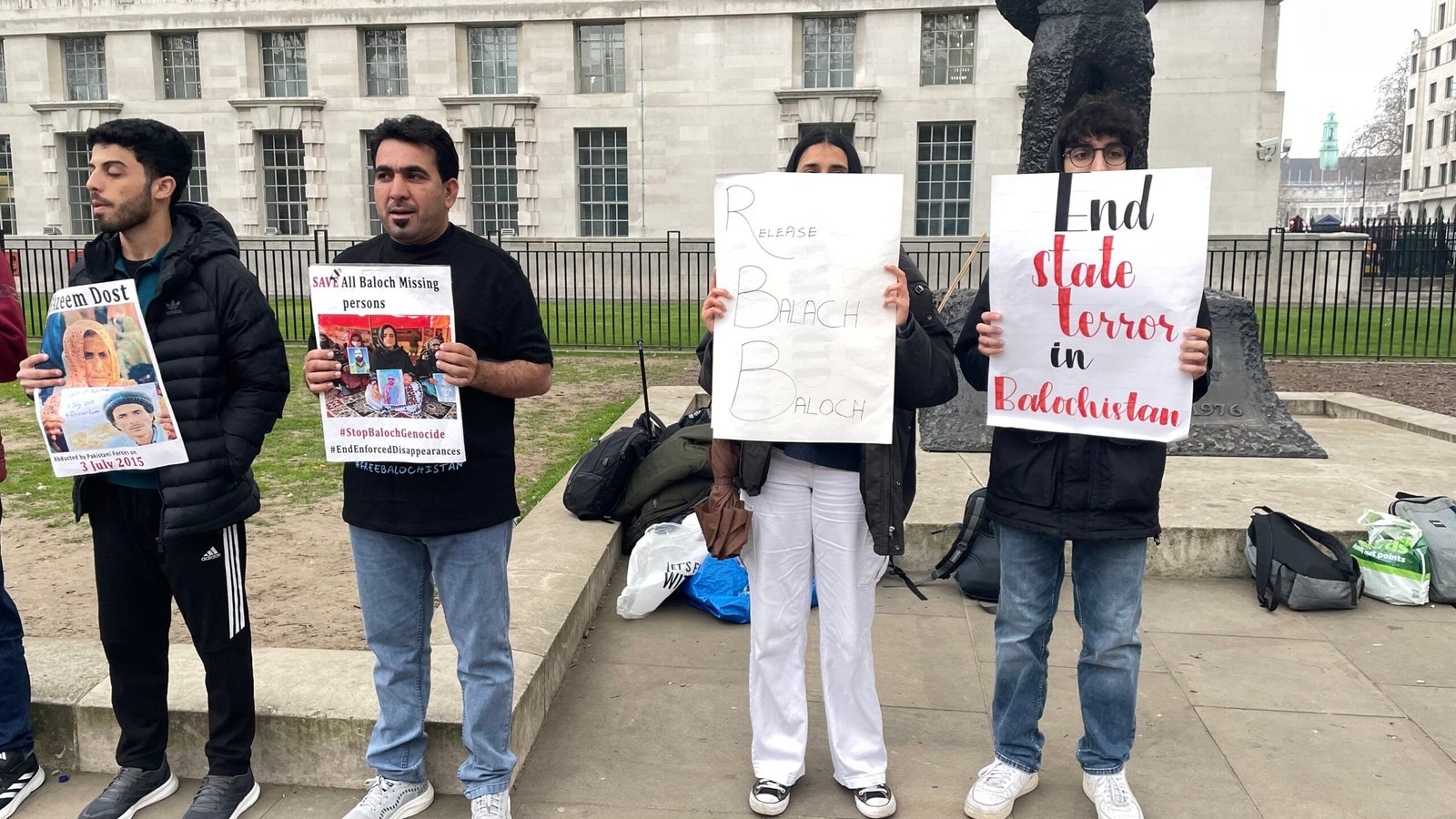 Baloch National Movement BNM Protest at 10 Downing Street on 23 March 2025 Demanding Justice for Enforced Disappearances in Balochistan 0787 scaled