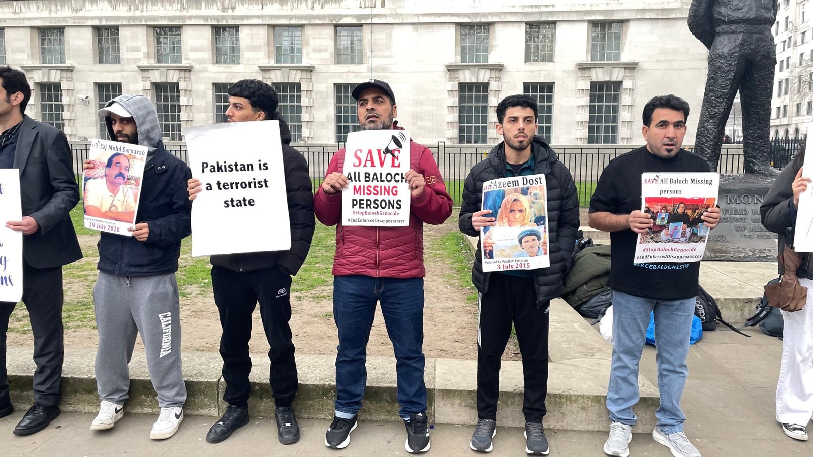 Baloch National Movement BNM Protest at 10 Downing Street on 23 March 2025 Demanding Justice for Enforced Disappearances in Balochistan 0788 scaled