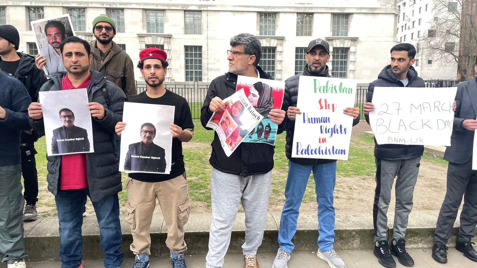 Baloch National Movement BNM Protest at 10 Downing Street on 23 March 2025 Demanding Justice for Enforced Disappearances in Balochistan 0792 scaled