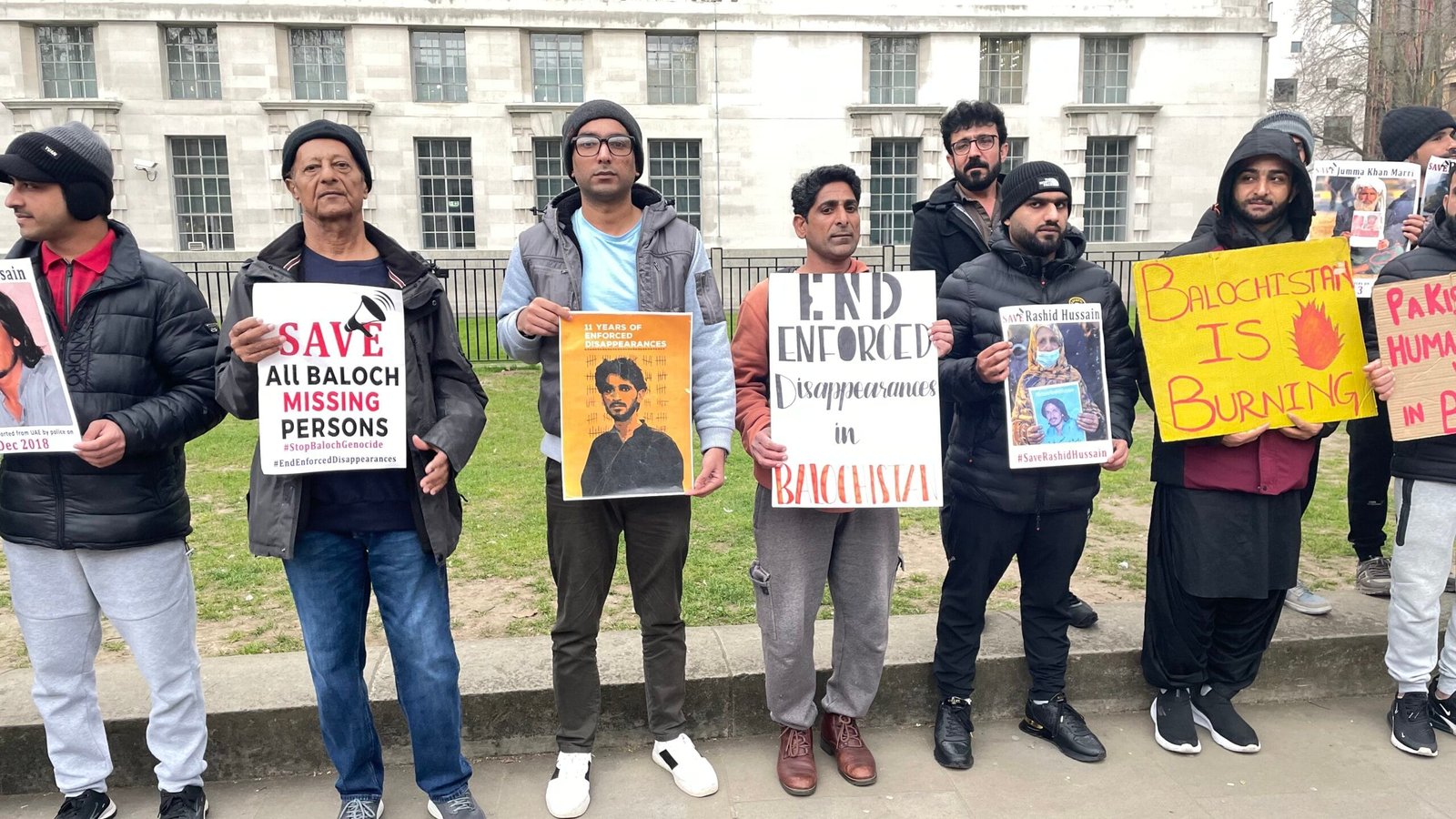 Baloch National Movement BNM Protest at 10 Downing Street on 23 March 2025 Demanding Justice for Enforced Disappearances in Balochistan 0796 scaled
