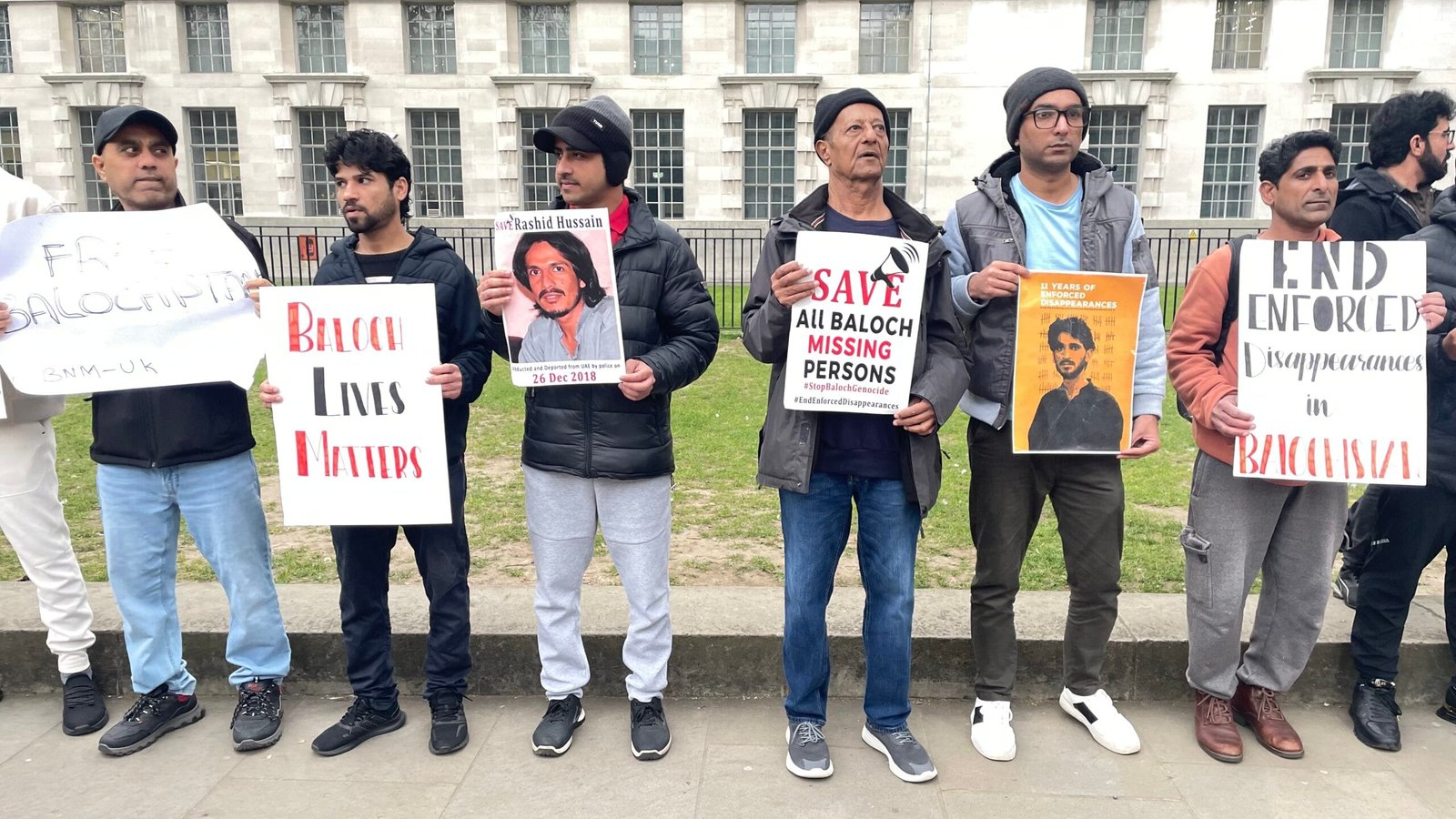 Baloch National Movement BNM Protest at 10 Downing Street on 23 March 2025 Demanding Justice for Enforced Disappearances in Balochistan 0798 scaled