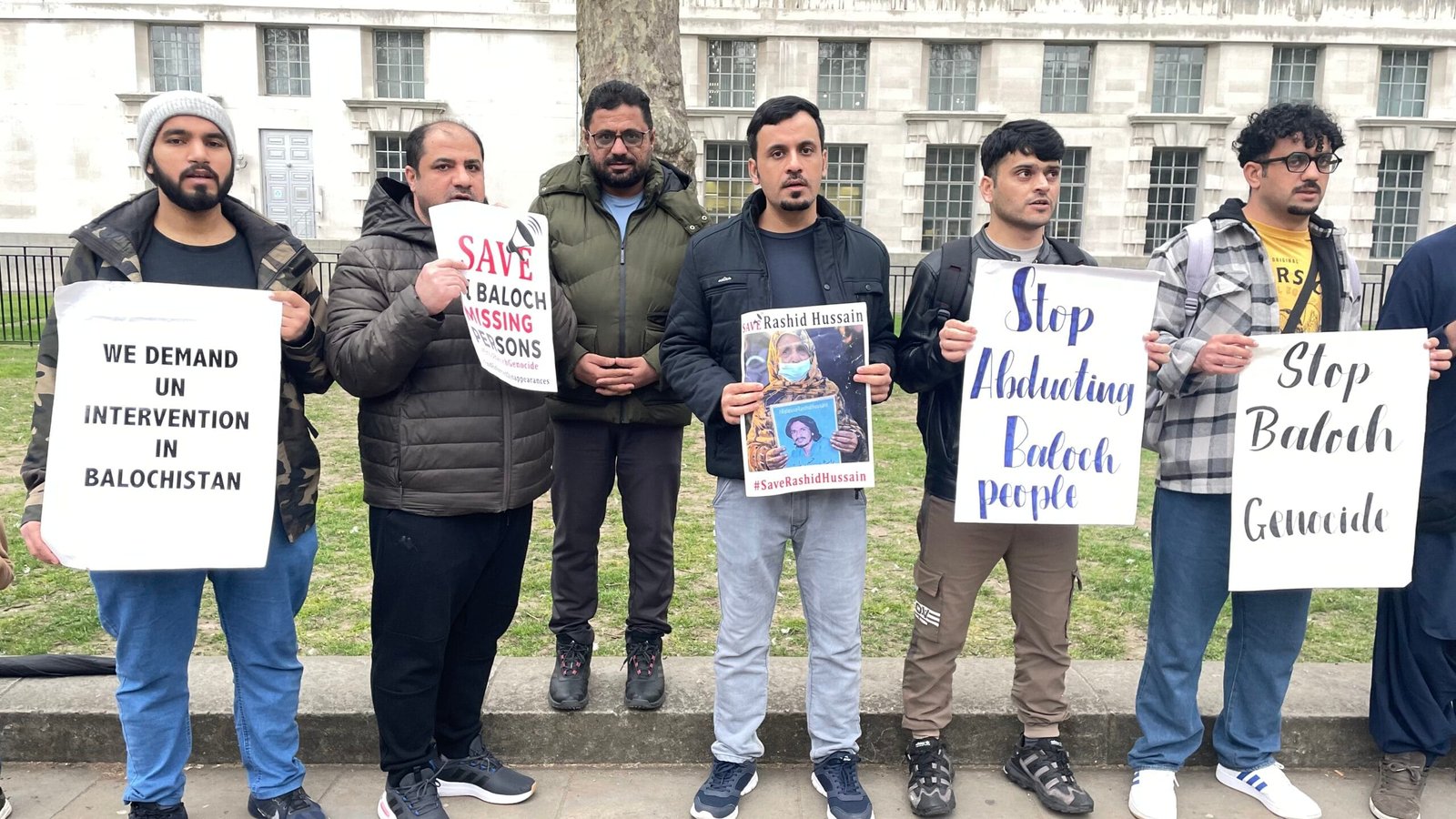 Baloch National Movement BNM Protest at 10 Downing Street on 23 March 2025 Demanding Justice for Enforced Disappearances in Balochistan 0811 scaled
