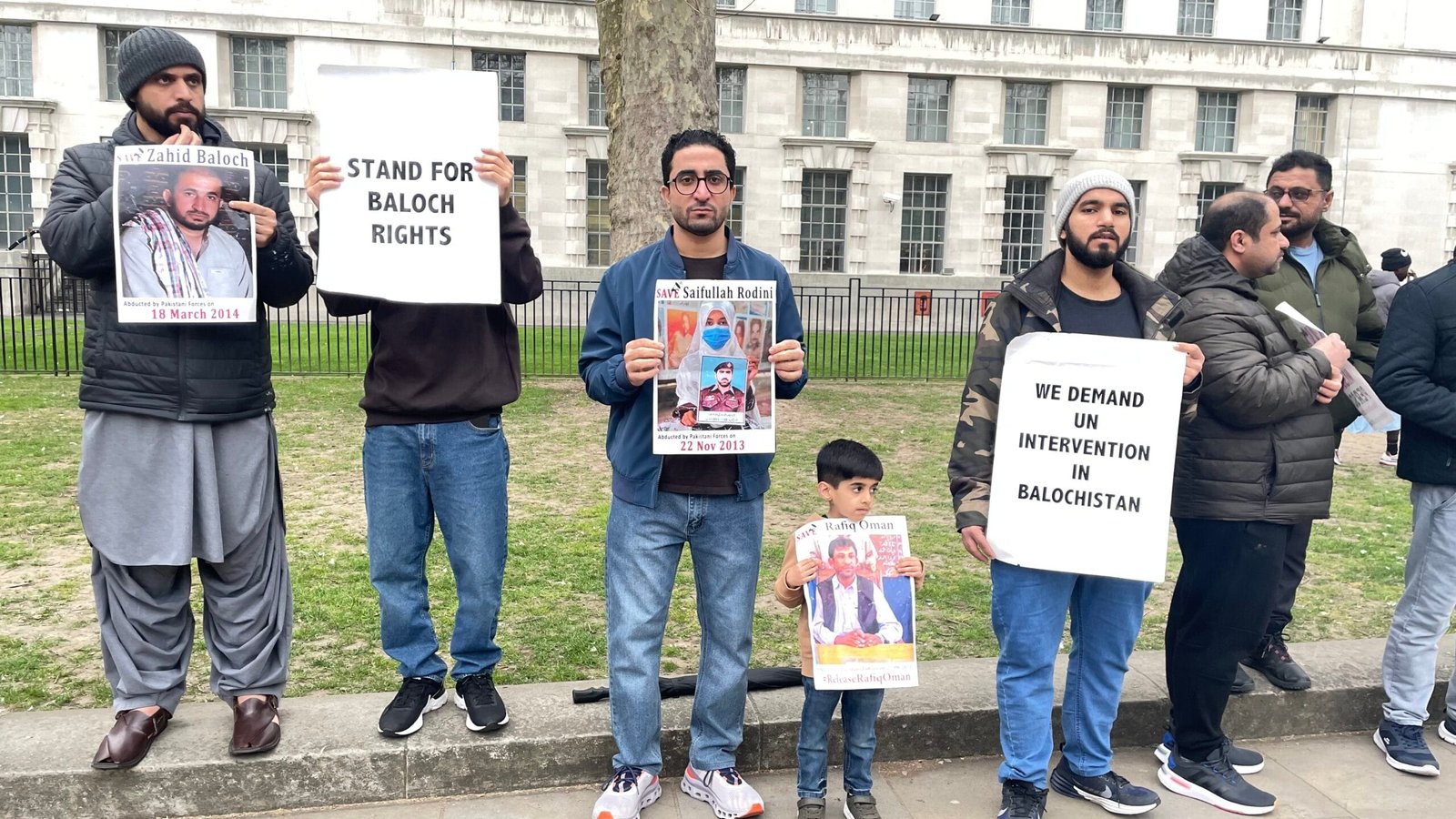 Baloch National Movement BNM Protest at 10 Downing Street on 23 March 2025 Demanding Justice for Enforced Disappearances in Balochistan 0812 scaled