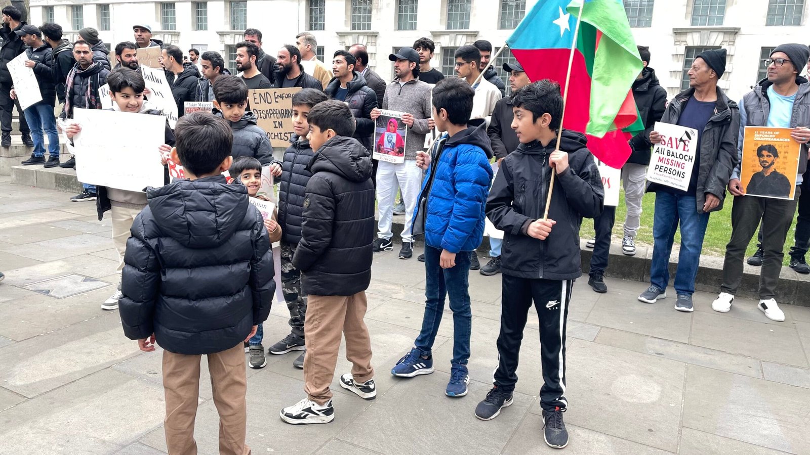 Baloch National Movement BNM Protest at 10 Downing Street on 23 March 2025 Demanding Justice for Enforced Disappearances in Balochistan 0820 scaled
