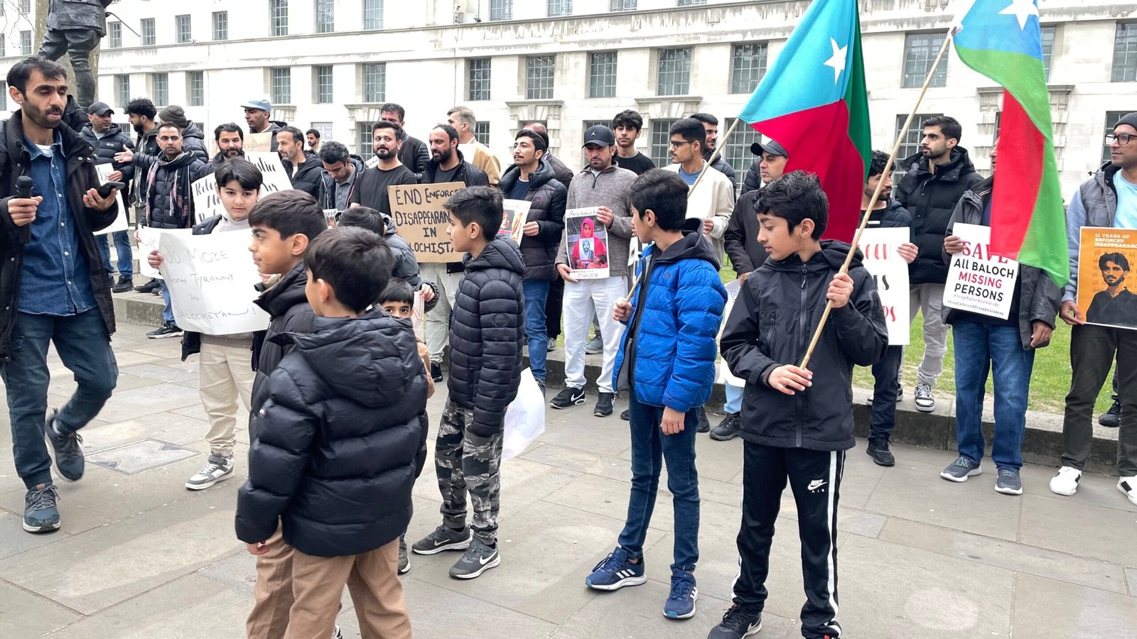 Baloch National Movement BNM Protest at 10 Downing Street on 23 March 2025 Demanding Justice for Enforced Disappearances in Balochistan 0821 scaled