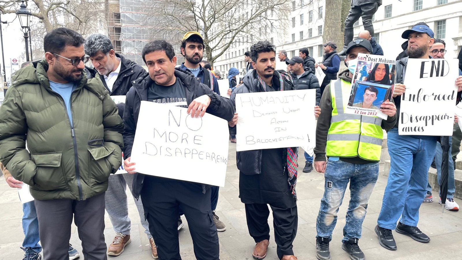 Baloch National Movement BNM Protest at 10 Downing Street on 23 March 2025 Demanding Justice for Enforced Disappearances in Balochistan 0827 scaled
