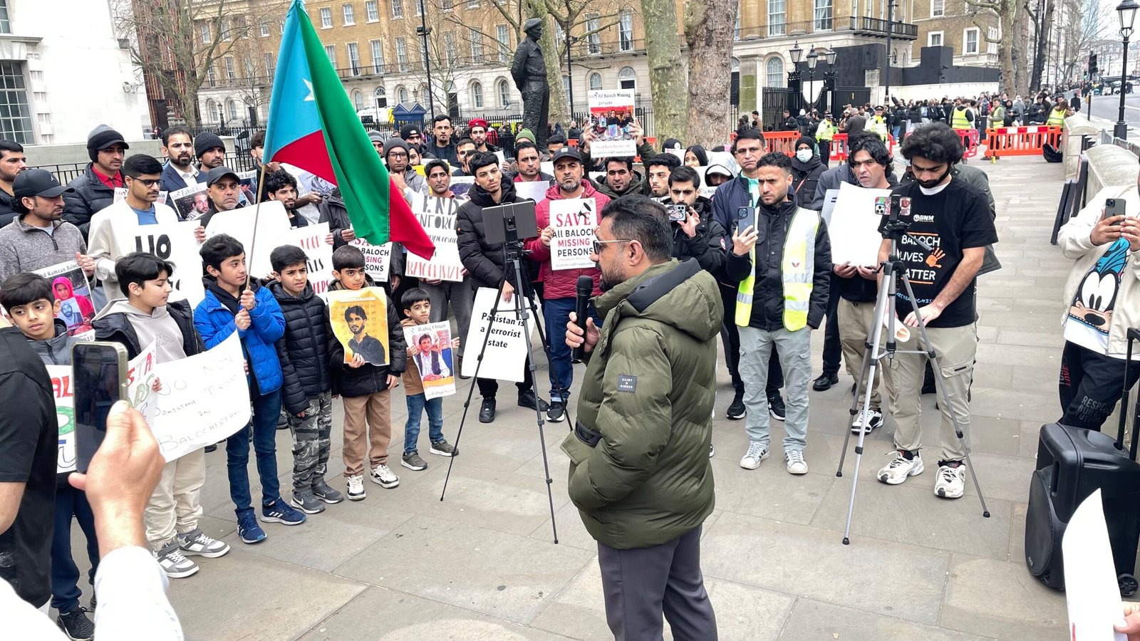 Baloch National Movement BNM Protest at 10 Downing Street on 23 March 2025 Demanding Justice for Enforced Disappearances in Balochistan 0833 scaled