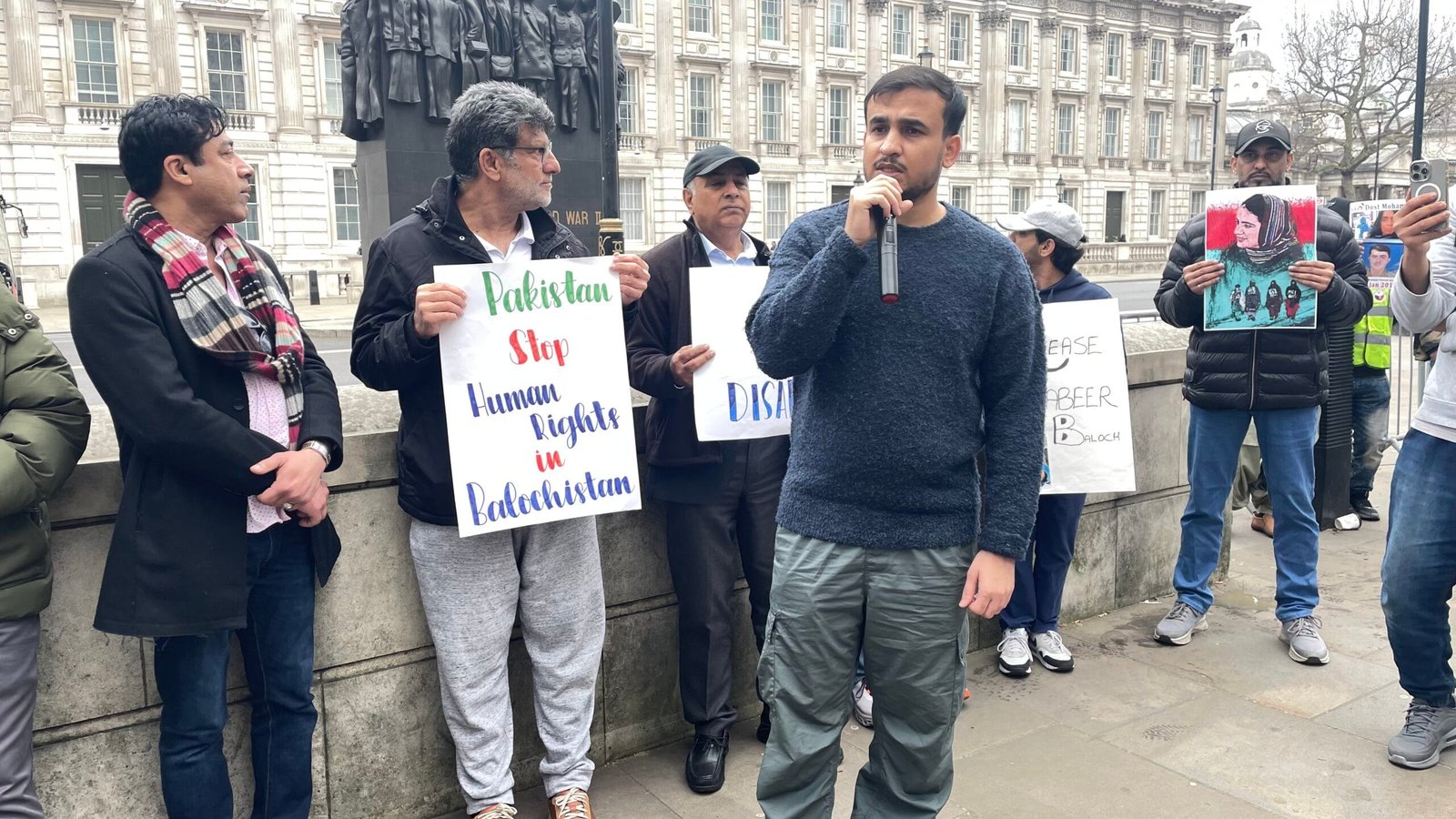 Baloch National Movement BNM Protest at 10 Downing Street on 23 March 2025 Demanding Justice for Enforced Disappearances in Balochistan 0842 scaled