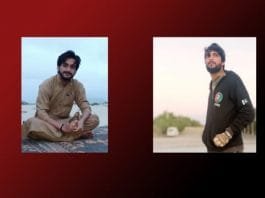 A group of missing persons' posters, symbolising enforced disappearances in Balochistan.