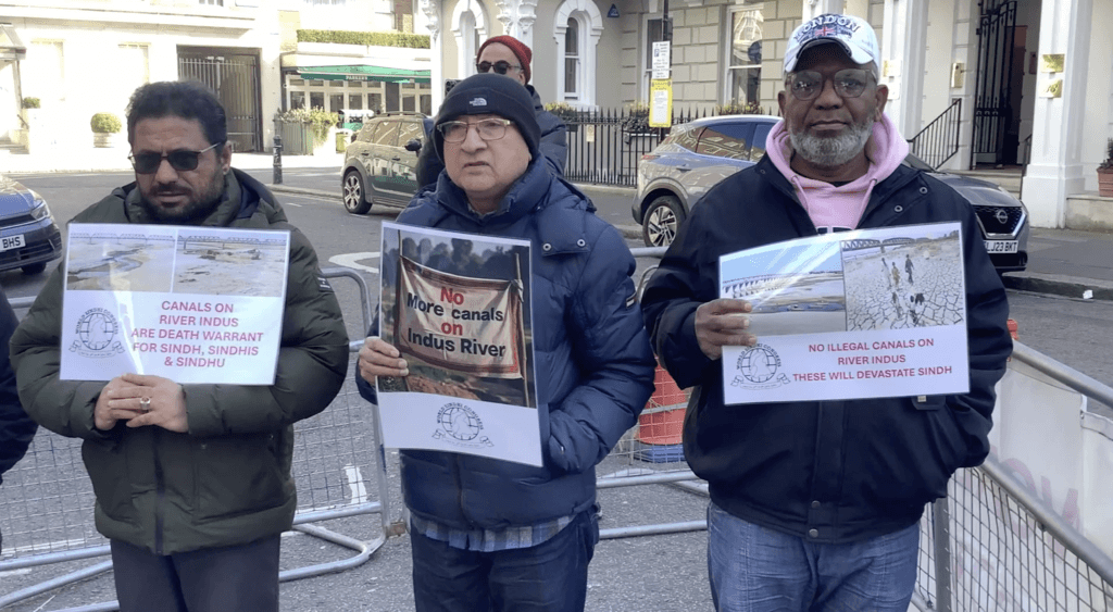 WSC World sindhi congress protest in London. Baloch Activist.