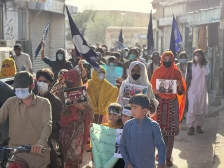 Protest rally in Mastung organised by the Baloch Yakjehti Committee (BYC) against extrajudicial killings, enforced disappearances, and the unlawful detention of BYC leadership including Dr. Mahrang Baloch.