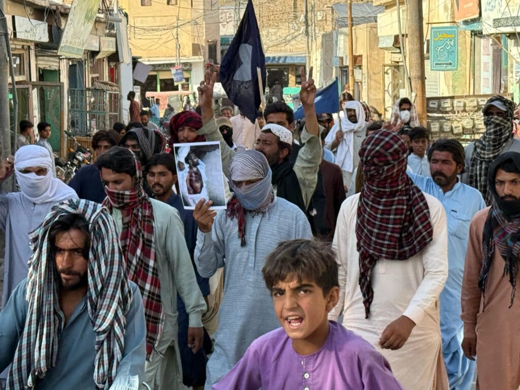 Protest rally in Mastung organised by the Baloch Yakjehti Committee (BYC) against extrajudicial killings, enforced disappearances, and the unlawful detention of BYC leadership including Dr. Mahrang Baloch.