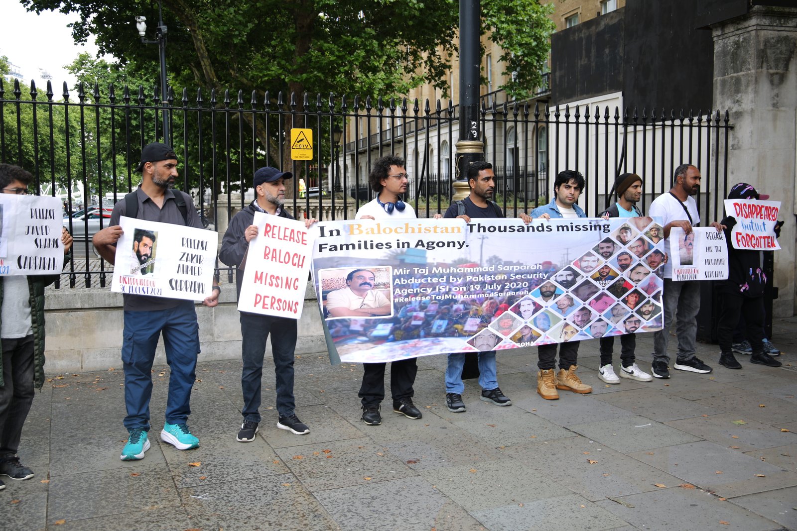 Baloch human rights and political activist Aomar Karim participated in the protest, showing solidarity with the victims’ families and emphasising the need for international pressure on Pakistan to address the crisis of enforced disappearances.