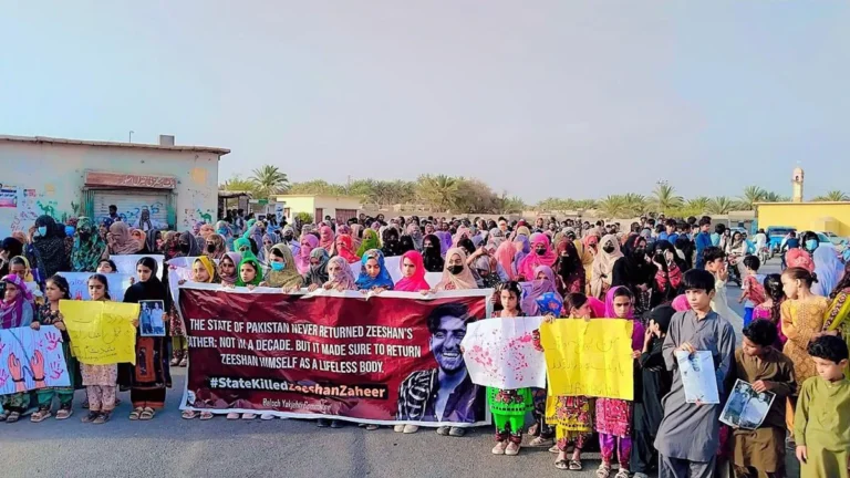 Silent Walk and Protest Rally Held in Panjgur Over Killing of Zeeshan Zaheer