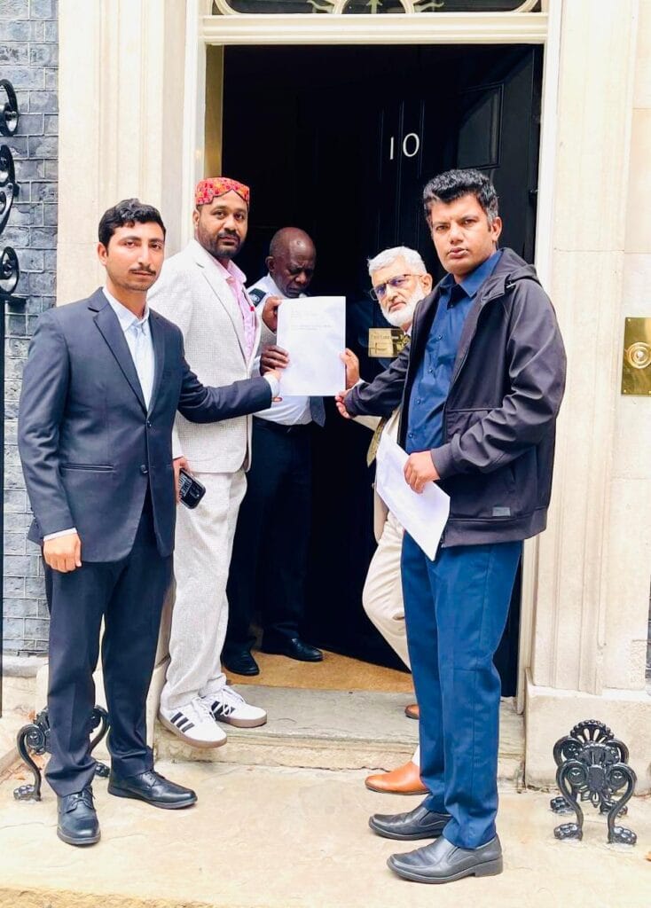A memorandum was formally submitted to the UK government urging it to press Pakistan to end enforced disappearances and release missing persons. 2