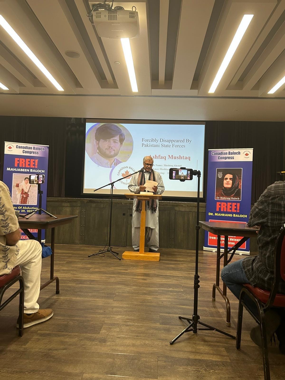 Participants of the Canadian Baloch Congress human rights conference in Toronto highlighting enforced disappearances and human rights abuses in Pakistan.