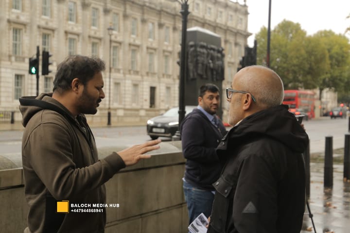 This person try to disturbe Protest - Disruption Attempt at Baloch Protest by Alleged Pro-Pakistan Agents – London, 19 Oct 2025 | Aomar Karim | aomarkarim.com