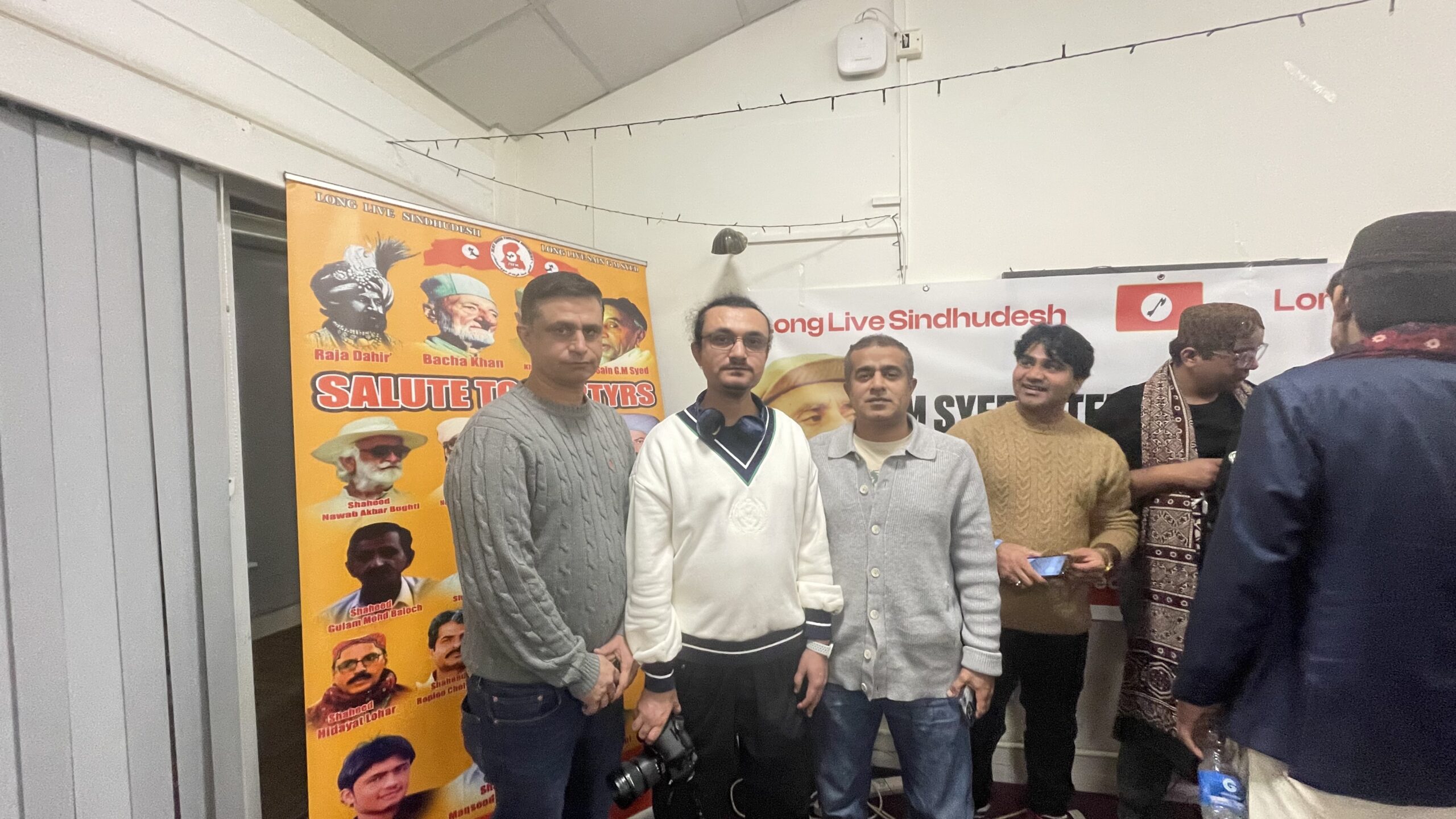London-based Baloch political and human rights activist Aomar Karim at the 1st G.M. Syed International Conference in London on 18 January 2025, organised by the Jeay Sindh Freedom Movement (JSFM) to mark the G.M. Syed anniversary.