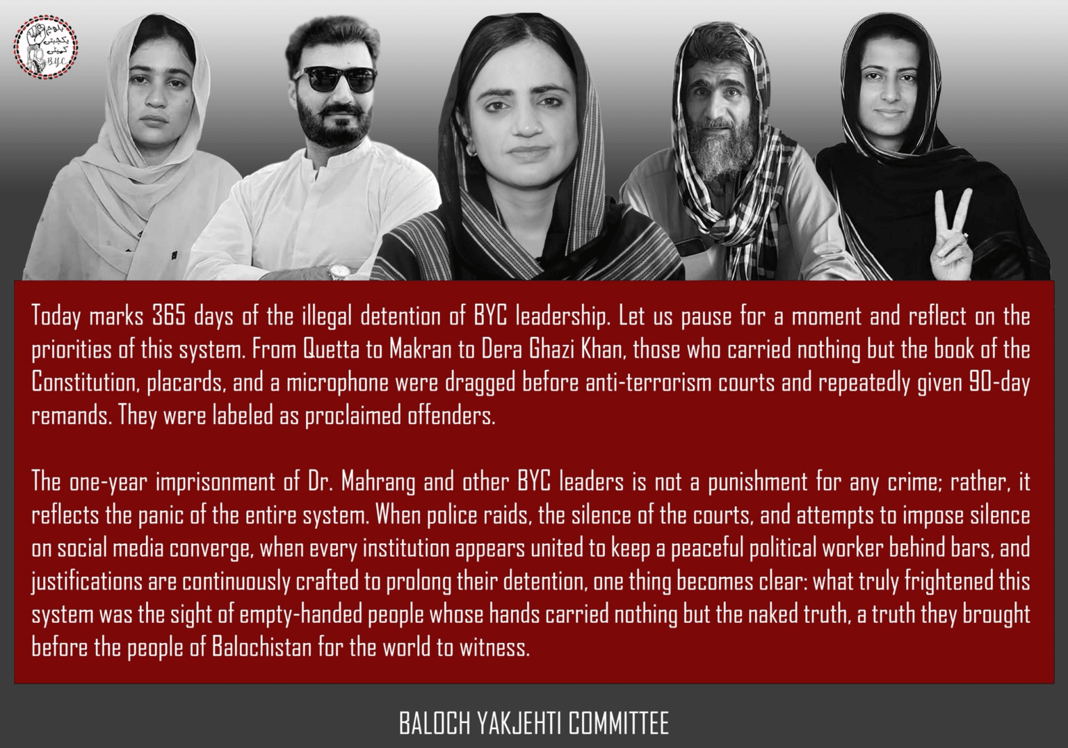 Aomar Karim - 365 days of the illegal detention of BYC leadership