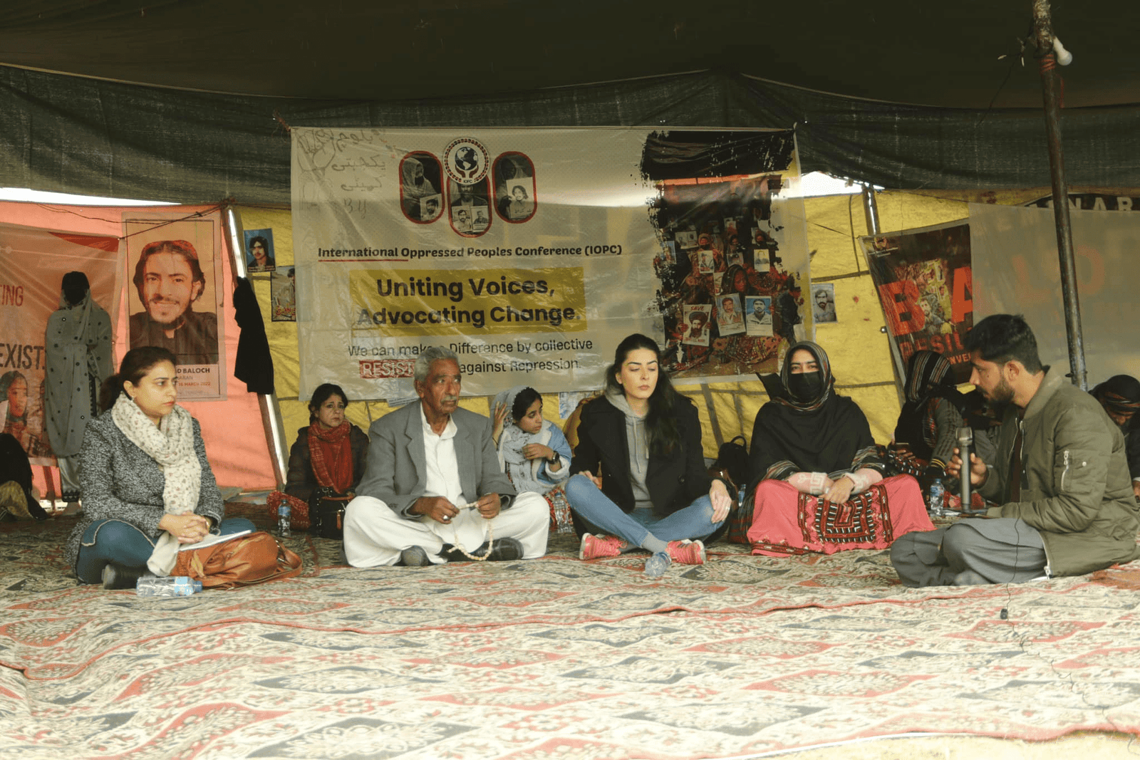 Mama Qadeer Baloch at the Baloch Yakjehti Committee’s one-day Oppressed Peoples Conference entitled "From Darkness to Dawn: Shedding Light on the Suffering and Agony of the Oppressed.