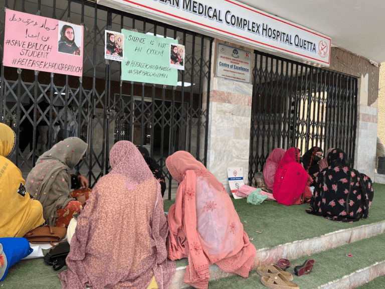 Day 2: Sit-in continues at Bolan Medical College over disappearance of Khadija Baloch